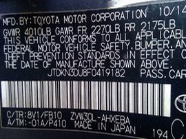 2015 TOYOTA PRIUS GRAY  1.8L AT.  Z24882